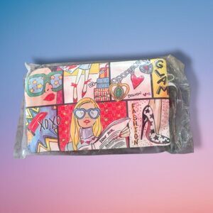 NWT BRIGHTON Glam Girl Cross Body Pouch Purse, Fashionista Print